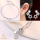 HIGH QUALITY LUXURY WEAR PLATINUM PLATED ZIRCON PENDANT CHAIN NECKLACE EARRINGS BRACELET