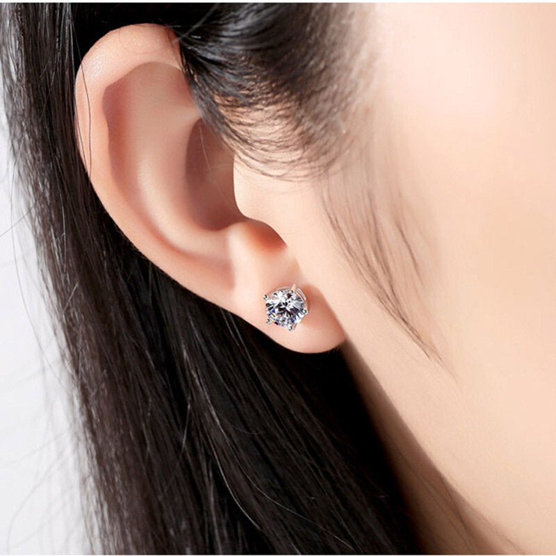 HIGH QUALITY LUXURY WEAR PLATINUM PLATED ZIRCON EARRINGS