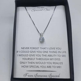 DIAMOND LOOK LUXURY GIFT PENDANT WITH CUSTOMIZE BOX