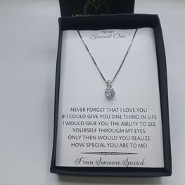 DIAMOND LOOK LUXURY GIFT PENDANT WITH CUSTOMIZE BOX