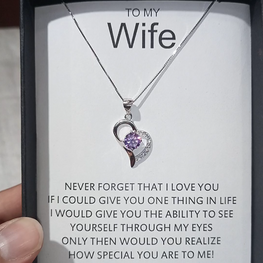 The purple heart dream pendant with box