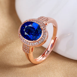 Luxury wear high quality diamond cut zircon ring adjustable