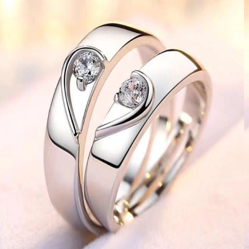 high quality platinum plated couple rings both rings adjustable!