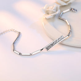 PLATINUM PLATED ZIRCON BRACELET - Lexception