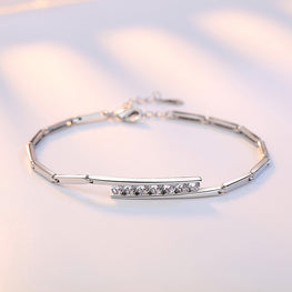 PLATINUM PLATED ZIRCON BRACELET - Lexception