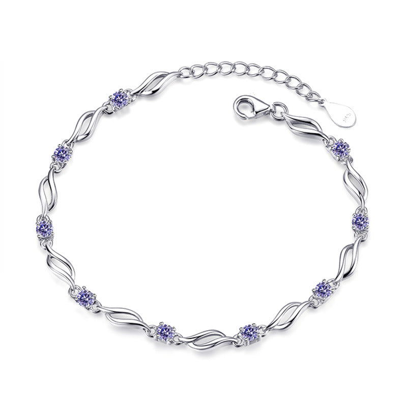 PLATINUM PLATED ZIRCON BRACELET - Lexception