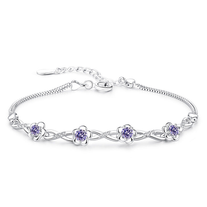 PLATINUM PLATED ZIRCON BRACELET - Lexception