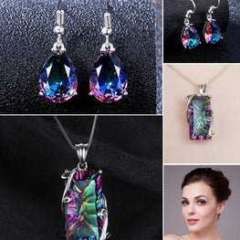 Multi shade combo box deal earrings and pendant offer!