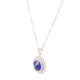 Zircon silver plated pendant necklace - Lexception