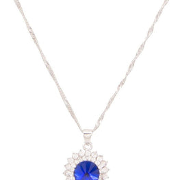 Zircon silver plated pendant necklace - Lexception