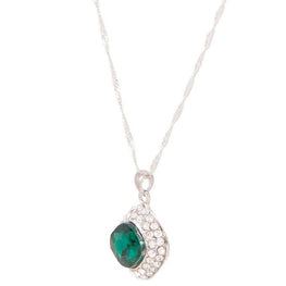 Zircon silver plated pendant necklace - Lexception