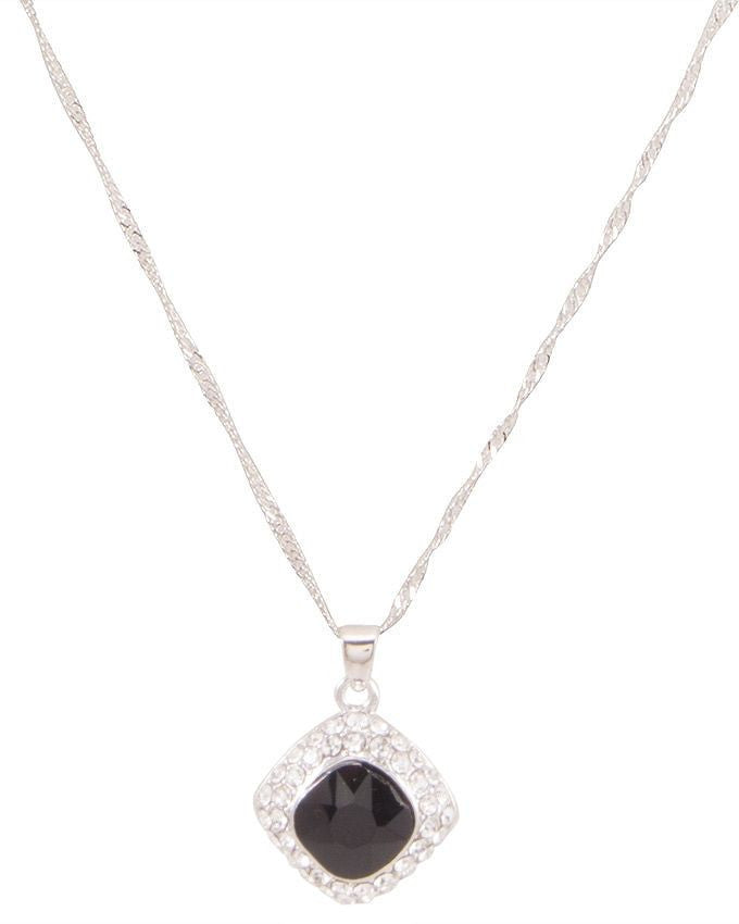 Zircon silver plated pendant necklace - Lexception