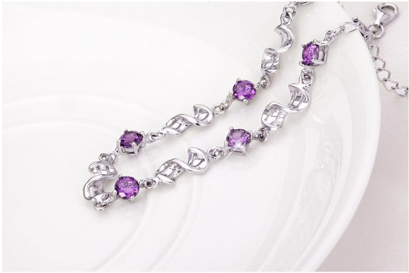 PLATINUM PLATED ZIRCON BRACELET - Lexception