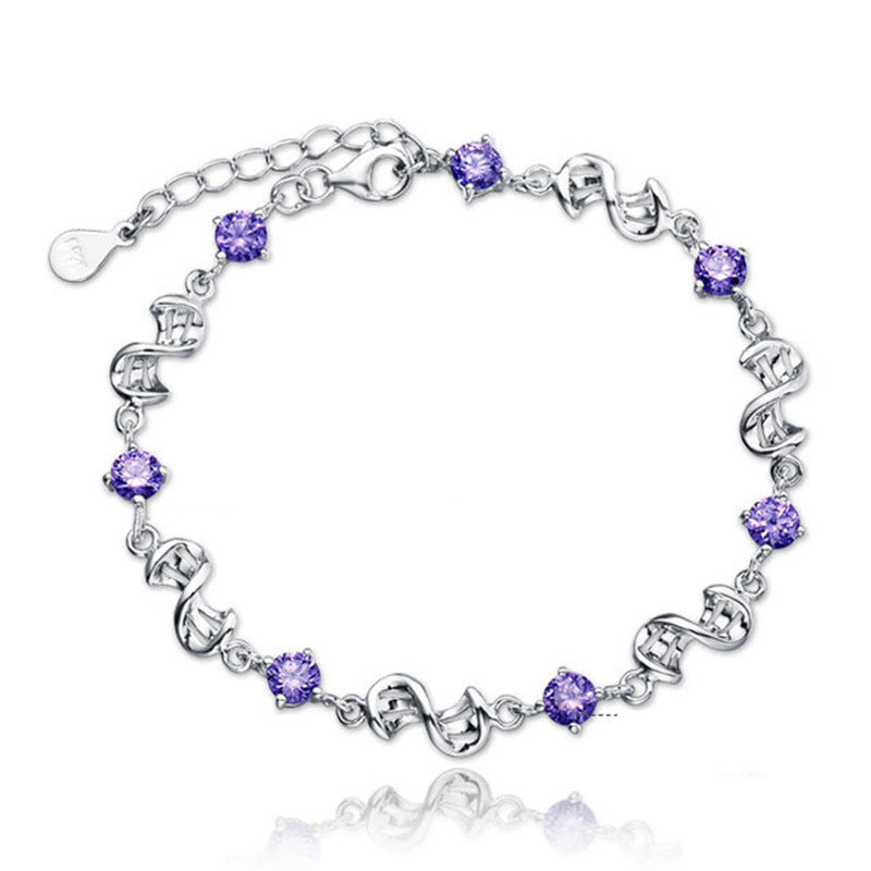 PLATINUM PLATED ZIRCON BRACELET - Lexception