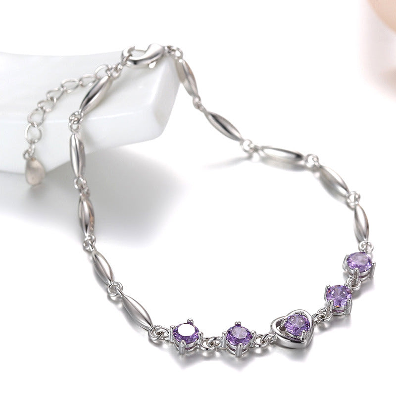 PLATINUM PLATED ZIRCON BRACELET - Lexception