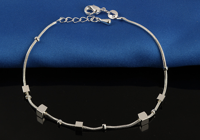 silver color anklet