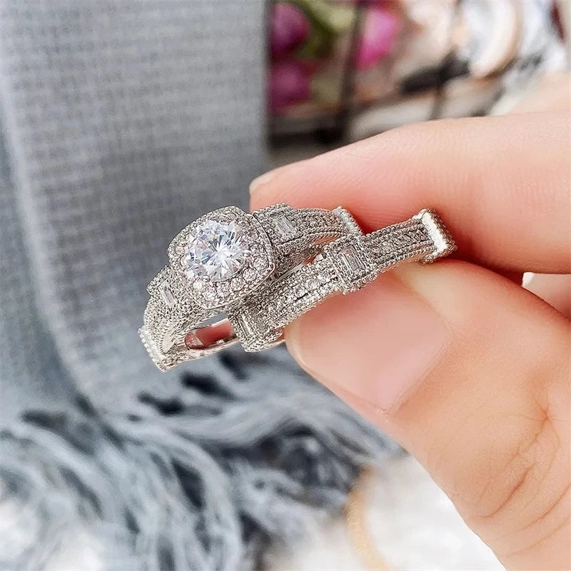 Lexception Signature rhodium plated Ring set