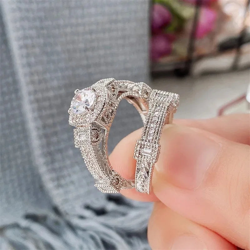 Lexception Signature rhodium plated Ring set