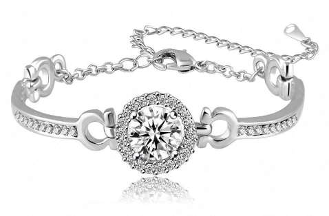 Zircon Bracelet Hearts & Arrows Perfect Cut Charm Bracelet - Lexception