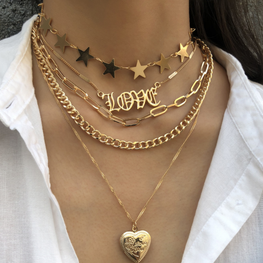 high quality choker necklace layered set